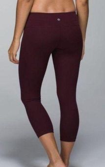 Lululemon Wunder Under Crop 21 in Bordeaux Drama Burgundy Red 2 - $58 -  From Lily