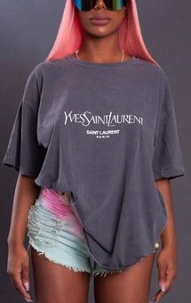 yves saint laurent t shirt grey