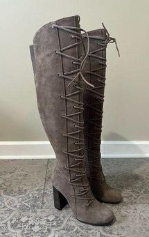 Vince camuto store taupe booties