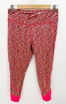 Avia Neon Pink Orange Printed Activewear Leggings Women's Size