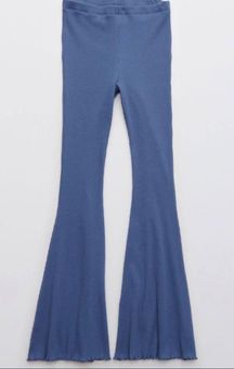 Aerie Kick-It Ribbed High Waisted Super Flare Pants Size M - $36