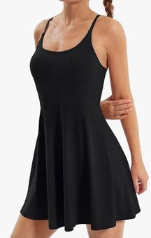 Ewedoos Tennis Dress Built in Shorts and Bra Athletic Dress for Women  Workout Dress Exercise Golf Dress with Pockets Black - $20 - From jello