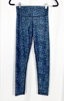 Zyia Active Stone Blue Leopard Scrunchy Light N Luxe High Rise 7/8 Leggings  Size 4 - $39 - From Michelle