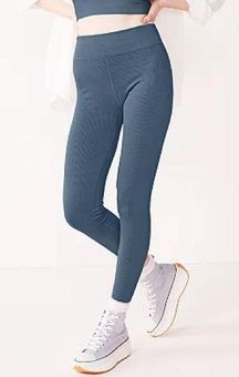 SO NWT Kohl's Juniors' Women's Blue Seamless Ribbed Workout