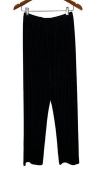 Chico's Travelers Pants Women's 1 Medium Black Stretch Slinky