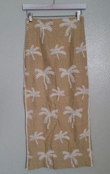 palm tree skirt zara