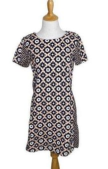 Boden Pippa Floral Shift Dress Pockets Navy Light Pink Size 4P