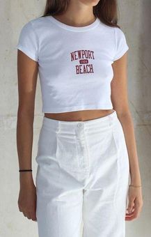 Brandy Melville Ashlyn White Crop Top/Tee