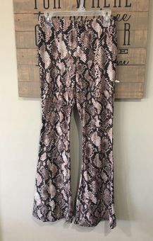 No Boundaries Snakeskin Print Flare Pants Size L - $8 (57% Off Retail) -  From Ashlee