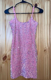 Lucy in the Sky Iridescent Sequin Bodycon Dress in Pink - $21 (75