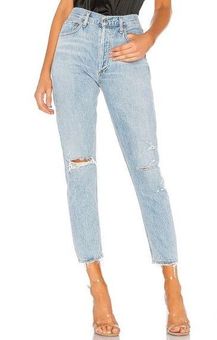 AGOLDE Jamie High Rise Classic Jeans in Shakedown Blue Size 25