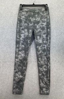 Hue Women's Pull On leggings Gray Textured Size Small Faux Pockets