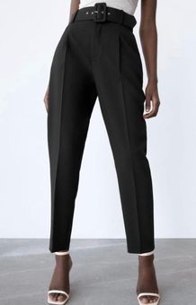 Zara, Pants & Jumpsuits, Zara High Waisted Belted Pants Bloggers Favorite