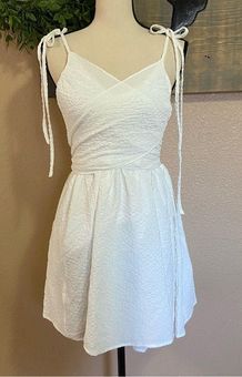 White Mini Dress - Tie-Back Dress - Skater Dress - Mini Dress - Lulus