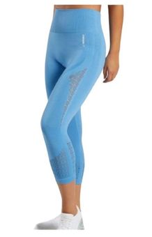 Gymshark vital womens small blue crop leggings seamless cut out laser sky  lulu a - $30 - From Bea