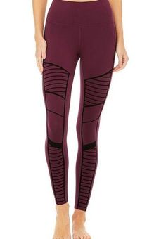 Alo Flocked High Waist Moto Leggings