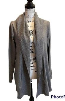 J.Jill Pure Jill Cardigan Sweater Gray Medium Workwear Office Cozy