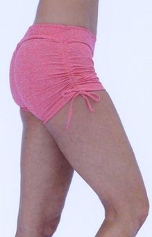 Side Tie Workout Shorts (Pink)