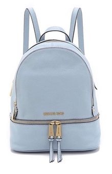 Michael Kors Blue Leather Rhea Backpack Michael Kors