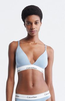 Calvin Klein Modern Cotton Lightly Lined Triangle Bralette Blue