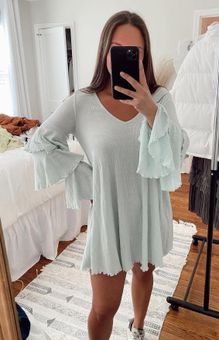 Free People Seashore Mini Dress Blue 