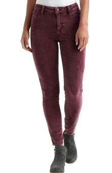 AVA MID RISE SKINNY JEAN IN ELEGANT BURGUNDY