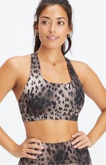 Fabletics Boost Medium Impact Sports Bra - Medium/Spotted/Black - $30 New  With Tags - From Dulce