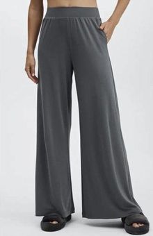 Fabletics Sleek Knit Wide Leg Pant Women's Large Grey Soft Lounge Pant -  $35 - From Megan