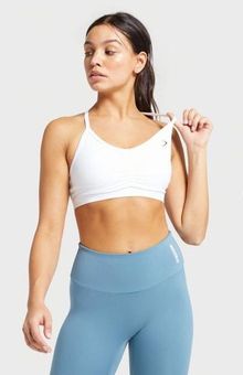 Gymshark Ruched Training Sports Bra White Size XS - $18 (28% Off Retail) -  From Jamie