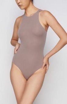 SKIMS Fits Everybody UMBER High Neck Bodysuit NWT Tan Size M - $50