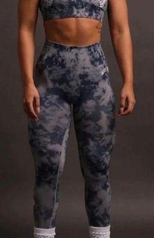 Darc Sport Everson Scrunch Leggings Blue Marble NWT - Medium - $85