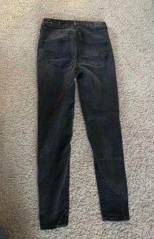 American Eagle AEO High Rise Jegging Distressed Black Jeans