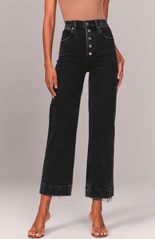 Abercrombie \u0026 Fitch Black The Crop Wide 
