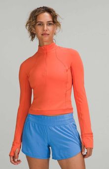 Lululemon Its Rulu Run Cropped Half Zip Warm Coral Size 6 Orange - $35 (64%  Off Retail) - From Angel