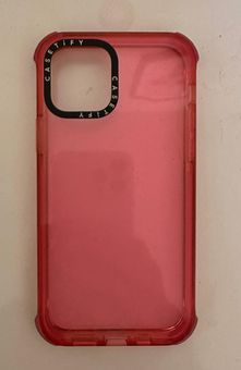 Neon Pink Clear iPhone Case –