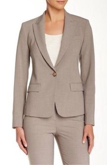 Theory Gabe B 2 Urban Wool Blend Blazer in Grey Oats, EUC, Size 4