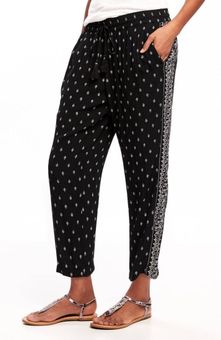 Old Navy Black And White Boho Pants 