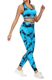 Halara Two Piece Seamless Flow Tie Dye 7/8 Legging Sports Bra Set Size Small  - $44 New With Tags - From Pink