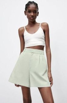 Pleated sales shorts zara