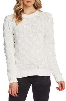 Vince Camuto Lace Crewneck Sweaters