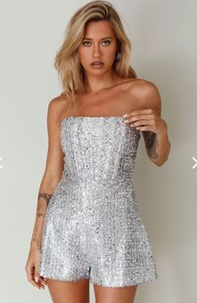 Selfie Leslie Silver Sequin Romper - $65 (27% Off Retail) - From ak