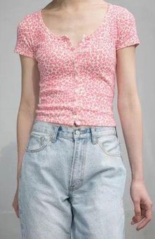 Brandy Melville Pink Leopard Zelly Top Size XS - $14 - From A