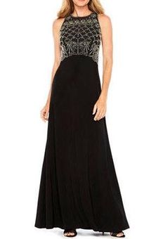 Jackie jon sleeveless beaded bodice formal gown cheap