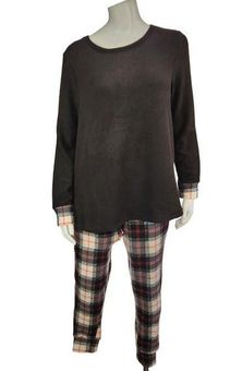 Cuddl Duds Womens 2-PC Fleecewear with Stretch Petite Jogger Pajama Set PM  NWOT Black Size M - $20 - From Victoria