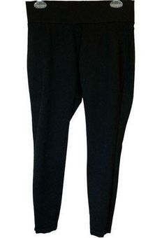 Matty M ladies pull on black casual stretch pants, pockets, size