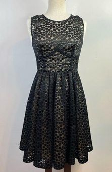 Tracy Reese Plenty Anthropologie Black Embroidered Sheer Dot Cocktail Dress  6 - $54 - From Jenny