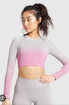 Adapt Ombre Seamless Long Sleeve Crop Top