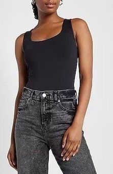 EXPRESS Body Contour High Compression Scoop Neck Bodysuit Black Size M -  $25 (47% Off Retail) - From Arielle