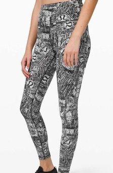 Lululemon Wunder Train High-rise Tights 25 In Tear It Up Alpine White  Black | ModeSens