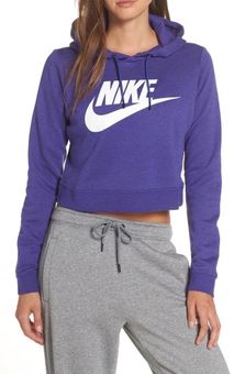 Sportswear rally logo cropped fleece clearance hoodie
